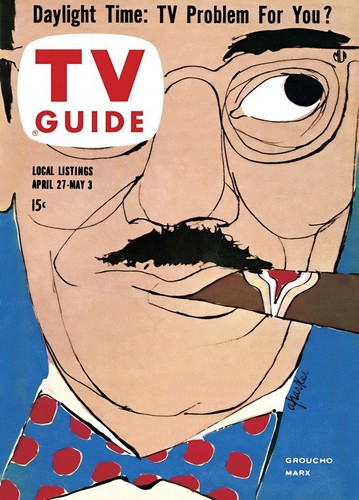 Groucho marx art 1957 tv - art,